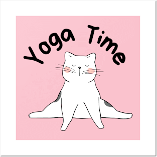 Yoga Time Cat Posters and Art